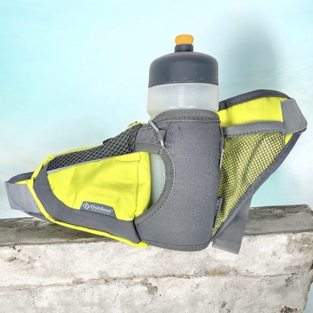 Outdoor Products Interval H2O Hydration Waist Pack Bottle Neon Yellow Gray
